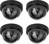 4 Pack Dummy Security Dome Cameras With Flashing Led Lights Black[CAM07219] - Caméras de surveillance