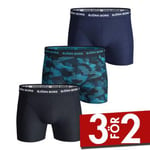 Björn Borg Kalsonger 3P Essential Shadeline Shorts Marin/Blå bomull Small Herr