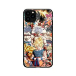 Cartoon Anime Dragon Ball Tempered Glass Phone Case for iPhone 6 6S 7 8 Plus X XR XS Max 11 12 Pro Max Mini Manga Cellphone Covers (11, iPhone 12Pro Max)