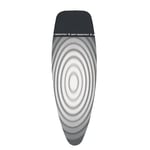 Brabantia 2mm Built-in-Foam Ironing Board Cover with Parking Zone (D Board/Titan Oval) Heat-Resistant, Non-Slip, Cord Fastener