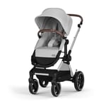 CYBEX Gold EOS Lux 2-in-1 Pram, Travel System, From birth up to 22 kg (approx, 4 years), Lava Grey