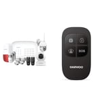 Daewoo Pack Premium | Alarme Maison sans Fil WiFi GSM Connectée avec Sirène Extérieure | 2 Caméras De Surveillance & WRC501 Télécommande supplémentaire pour alarmes Daewoo | Technologie 868Mhz
