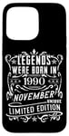 Coque pour iPhone 15 Pro Max Anniversaire Novembre 1990 Édition Limitée Cadeau Utilisé