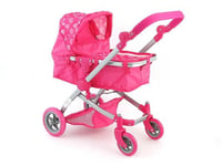 Adar Baby Dockvagn Rosa Med Hjärtan B1706 534063 Adar