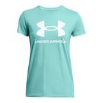 Under Armour Womenss UA Rival Logo T-Shirt in Green - Light Green material_polycotton - Size 8 UK