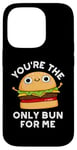 Coque pour iPhone 14 Pro Tu es le seul pain pour moi, jeu de mots amusant à hamburger