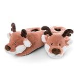 NICI Chaussons Jonte le Renne Taille 38-41 L I Chaussons Antidérapants Enfants Adultes I Pantoufles Animaux en Peluche Chauds et Douillets Filles et Garçons - 48339