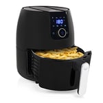 Princess Friteuse sans huile numérique Airfryer Princess - Livre de recettes à télécharger - 1 kg de frites, Noir, 4,5 L