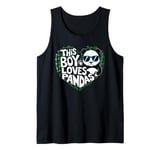 This Boy Loves Pandas Cute Panda Bear Valentines Day Tank Top