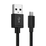 Câble Micro USB de 1m pour JBL Flip 2, 3, 4 / Charge 1, 2, 3 / Pulse 1, 2, 3 / Go 1, 2 / Clip 1, 2 / Link 10 transfert de données et charge 2A noir