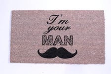 Decorative Coir Entrance Door Mat I'm your man 70 cm x 40 cm