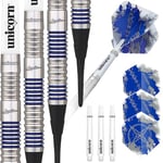 Unicorn Silver Star 80% Tungsten Gary Anderson Soft Tip Fléchettes Homme, 18 g