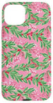 iPhone 15 Plus Preppy Pink Christmas Floral Botanical Branches Flower Case