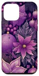 iPhone 12 mini Floral Purple Christmas Holiday Case