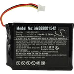 vhbw Batterie remplacement pour Garmin 361-00056-12 pour GPS, appareil de navigation (750mAh, 3,7V, Li-ion)