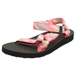 Teva Original Universal Womens Walking Sandals in Pink Black - 4 UK