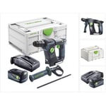 Bhc 18-Basic marteau perforateur sans fil 18 v 1.8 j sds Plus Brushless + 1x batterie 5.0 Ah + chargeur + systainer - Festool