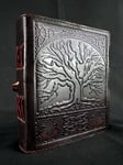 DRUID OAK TREE Handmade Leather Journal Diary - Pagan Wicca Book of Shadows