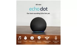 New Echo Dot 5th Gen 2022 release smart speaker with Alexa Voice Control - Black