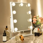 Hansong Vanity Mirror with Lights Light up Vanity Makeup Mirror with 9 LED Bulbs