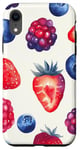 Coque pour iPhone XR Coque Téléphone Motif Fruits – Fraises & Myrtilles