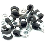 10pcs x 8mm câble p-clips revêtus de caoutchouc tuyau en acier p colliers