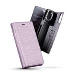 Diarycase 2.0 Coque clapet en cuir véritable avec support aimanté pour Apple iPhone 14 Plus, Mauve Lilas - Neuf