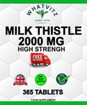 MILK THISTLE TABLETS HIGH STRENGTH 80% SILYMARIN 2000MG 365 TABLETS