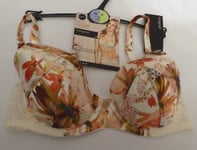 Marks & Spencer Rosie for Autograph 30D new cream floral silk/lace full cup bra