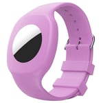 Apple AirTag Silikonarmband till barn, lila