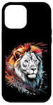 Coque pour iPhone 12 Pro Max Majestic Lion Roaring Colors Art – Graphique animé de la faune