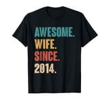 Awesome Wife Since 2014 - 9th Year Wedding Anniversary Epic T-Shirt