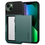 Spigen Slim Armor CS Coque pour iPhone 13 - Vert Nuit