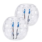 VEVOR Bulle Gonflable Transparente de 1,2 m 2PCs pour Adolescents et Adultes Balle Pare Chocs à Bulles en PVC pour Hamster Humain 0,8 mm d'Épaisseur pour Jeux d'Équipe en Plein Air Jouets Pare-Chocs