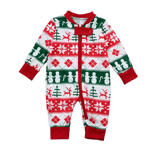 Jul familjesemester Pyjamas matchande set jul toppar och byxor nattkläder baby 9