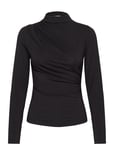 Long Sleeve Turtle Neck T-Shirt Black Rosemunde