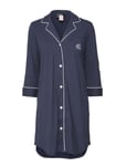 Lauren Ralph Lauren Homewear Lrl Heritage 3/4 Sl Classic Notch Sleeps Blå