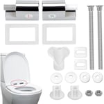 Missdong - 2 Pièces Fixation Abattant wc Charniere Abattant wc Fixation wc Fermer Lentement Ensemble Siège de Toilette pour Salles de Bains,