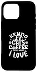 Coque pour iPhone 16 Pro Max Kendo Cats Coffee This Is What I Love - Kendo japonais