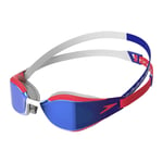 Speedo Fastskin Hyper Elite - Lunettes natation White / True Cobalt / Flame Red Taille unique