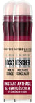 Maybelline New York Lot de 2 correcteurs effet anti-âge instantané, effaceur avec micro-applicateur effaçable, n° 01 Light, 2 x 6,8 ml