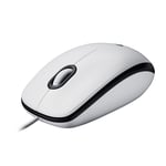 LOGITECH M100, Corded mouse, White (910-006764)