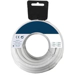 Enrouleur de tuyau tubulaire 10 m, câble en bobine blanche, câble pour petit électroménager, section 2 x 1,5 mm sans prise de terre