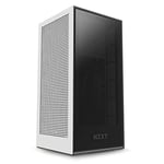 NZXT H1 - ITX Small Form Factor Case - Dual Chamber Airflow - Tinted Tempered Glass Front Panel - Built-in 650W 80+ Gold Power Supply, 140mm AIO Water Cooler - White