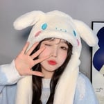 Söt Sanrio-hatt Cinnamoroll-accessoarer Kawaii Håll varm Tjocknande plyschmössa Öron rör Anime Mjuka leksaker för flickor Present-WELLNGS