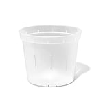 rePotme Lot de 3 Pots de Fleurs fendus de 15,2 cm pour orchidées, Plantes succulentes, Plantes d'intérieur - Transparent