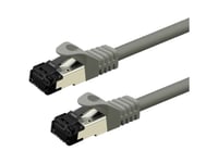 Värde 21991803 Rj45 Nätverkskabel, Patchkabel Cat 8.1 S/Ftp 3,00 M Grå Dubbelskärmad, Guldpläterade Kontakter, Halogenfri, Flamskyddad 1 St