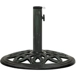 Vidaxl - Socle de parasol Vert 40x40x32 cm Fonte Vert