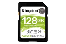 Kingston Canvas Select Plus - flashhukommelseskort - 128 GB - SDXC UHS-I