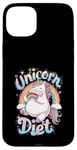 Coque pour iPhone 15 Plus Unicorn Diet Magical Rainbow Unicorn Princess